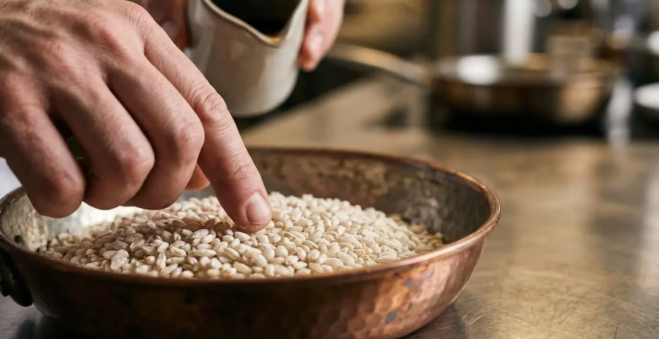 Gros plan sur les mains d'un chef en pleine préparation, texture et détails des ingrédients pour un service traiteur de mariage